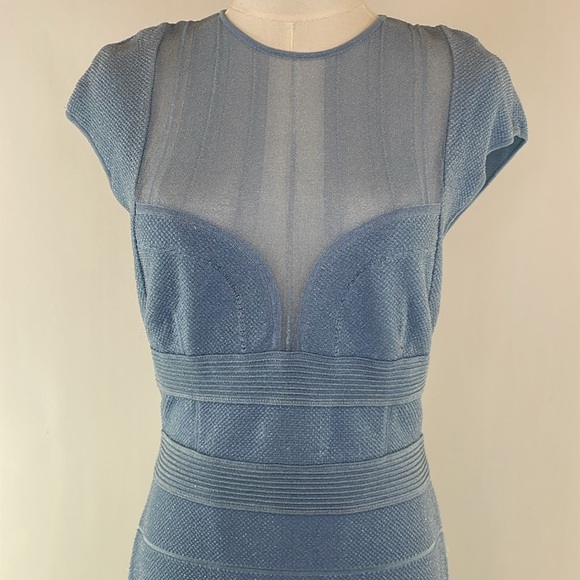 Herve Leger Sheer Bustier Gown M - Picture 9 of 14